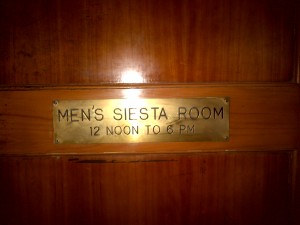 The infamous Siesta Room.